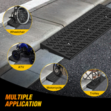 Nilight 1.6Inch Rise Curb Ramps, Heavy Duty Rubber Driveway Threshold Shed Ramp for Sidewalk Cars Lawn Mower Wheelchairs Motorcycles, 3300lbs Load Capacity