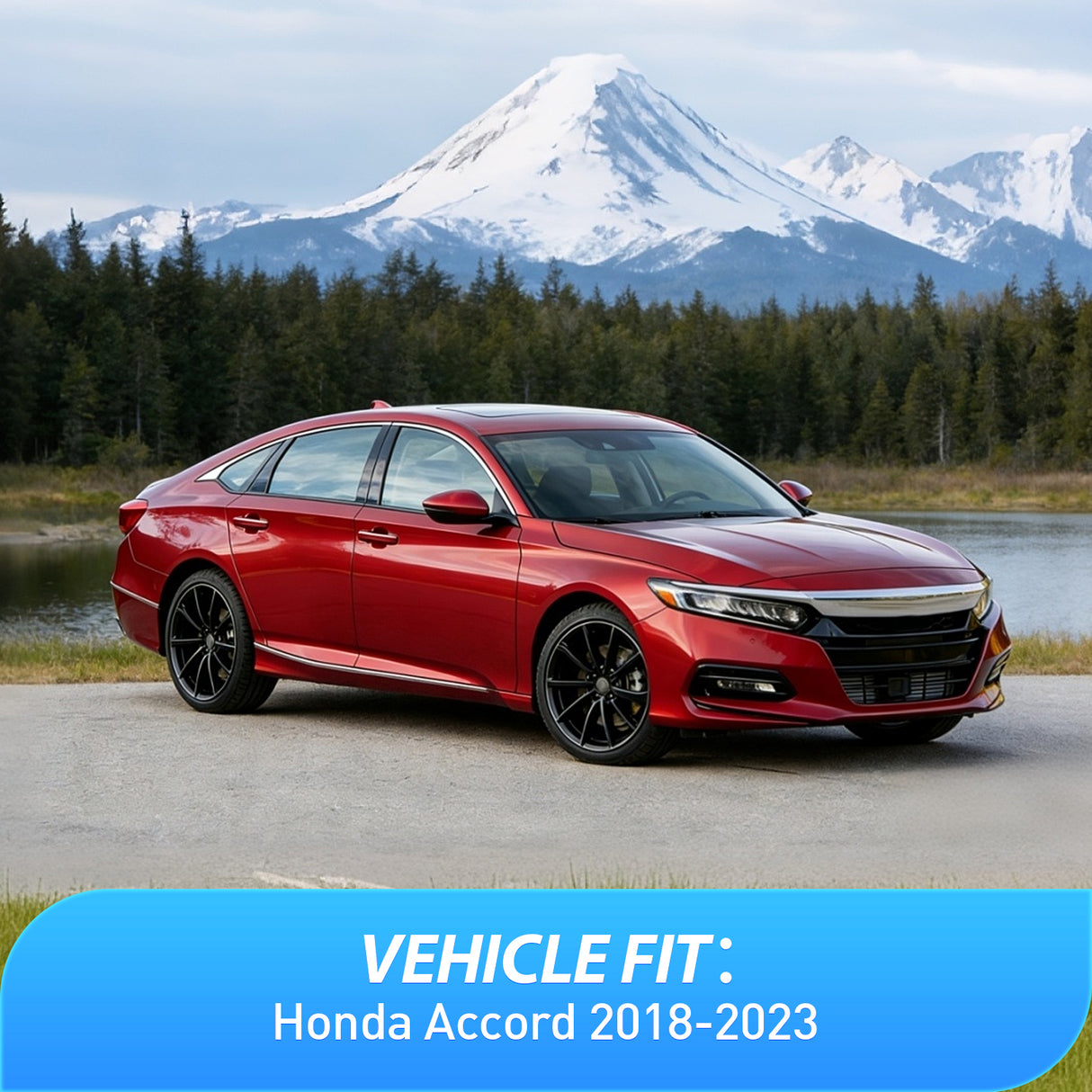 Window Rain Guards for Honda Accord 2018 2019 2020 2021 2022 2023, Window Wind Deflectors Vent Visors, Tape on-4PCS