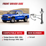 741-649 Power Window Regulator and Motor Front Driver Side Compatible with Dodge Dakota 2000 2001 2002 2003 2004,Dodge Durango 1998 1999 2000 2001 2002 2003,Front Left Side