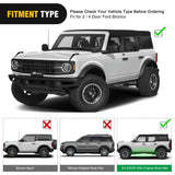 Running Board 2021 2022 2023 2024 Ford Bronco 2/4 Doors with The Rock Rails 4Pcs Heavy-Duty Running Boards Side Steps