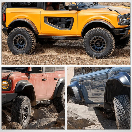 Running Board 2021 2022 2023 2024 Ford Bronco 2/4 Doors with The Rock Rails 4Pcs Heavy-Duty Running Boards Side Steps