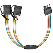 4 Way Flat Trailer Y-Splitter Adapter Extension Harness