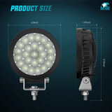 4.3 Inch 25LED Round Flood Built-in EMC LED Pod Lights (Pair) Nilight