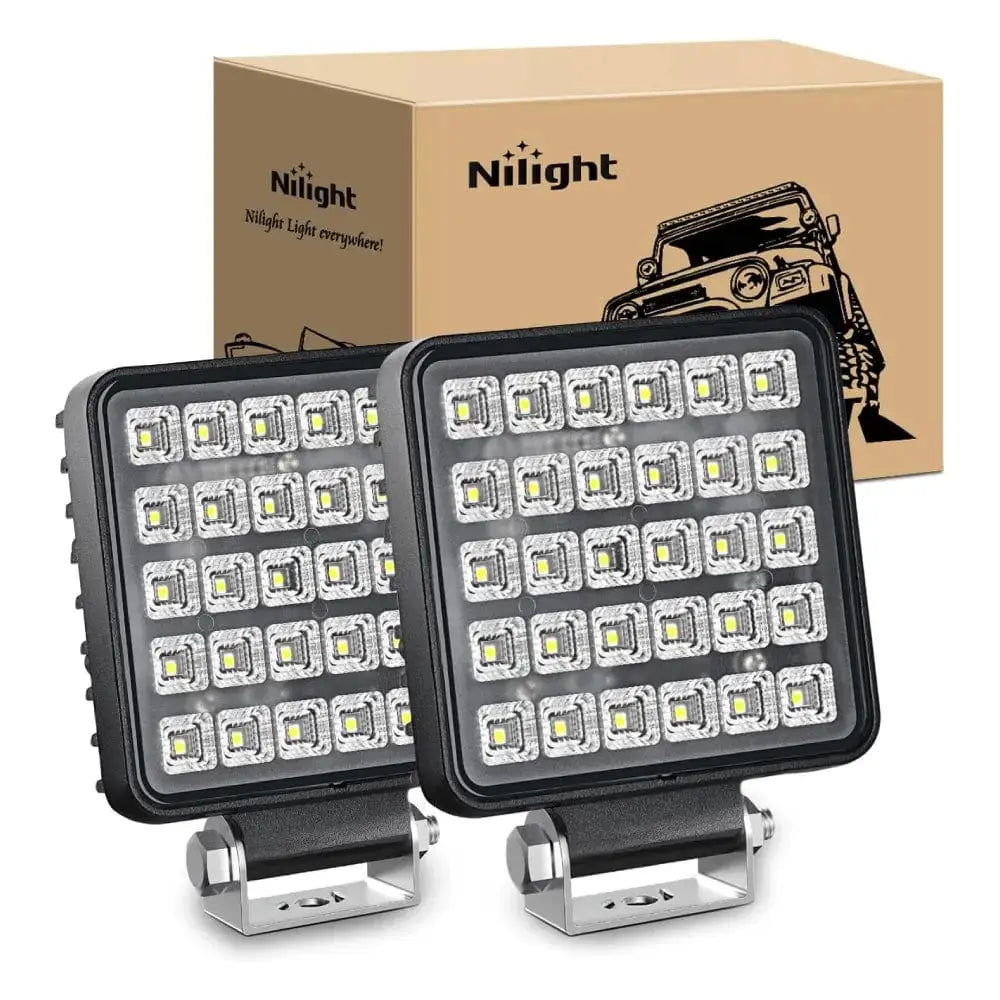 4.3 Inch 60W Square Flood Toggle Switch LED Work Lights (Pair