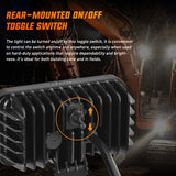 4.4 Inch 36W Square Flood Toggle Switch LED Work Lights (Pair) Nilight