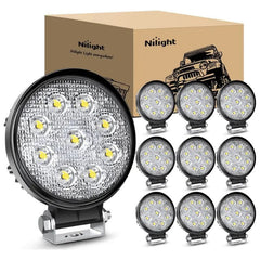 4.5 Inch 27W Round Spot LED Work Lights (10 pack)
