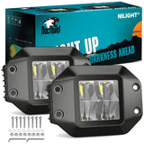 4.7 Inch 4LED Flood Flush Mount Grill Incline Design LED Pod Lights (Pair) Nilight