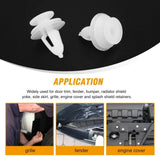 Fender 40 Pcs Head 17.5mm Hole 9mm Car Push Retainer Clips Kits For Chrysler 6504014