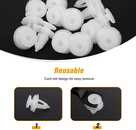 Fender 40 Pcs Head 17.5mm Hole 9mm Car Push Retainer Clips Kits For Chrysler 6504014