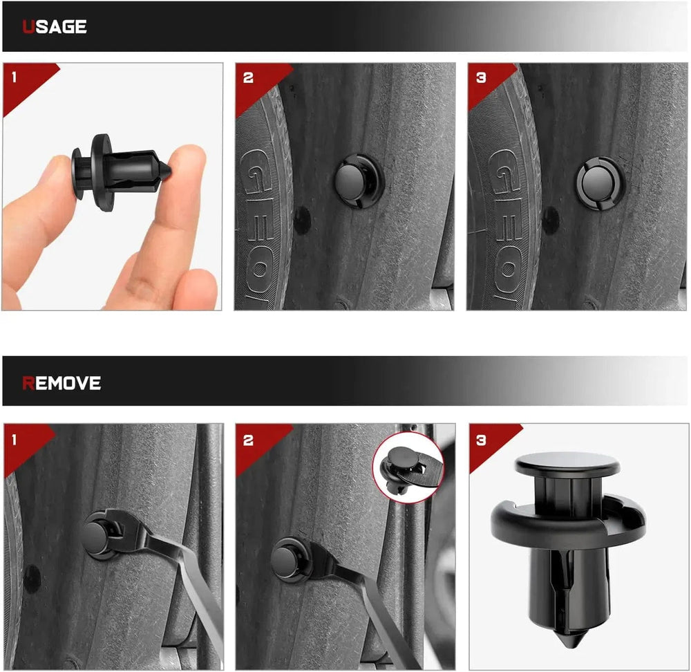 retainer clips 40 Pcs Head 20mm Hole 10mm Nylon Front Bumper Push-Type Retainer Clips-91503-SZ3-003 For Honda and Acura