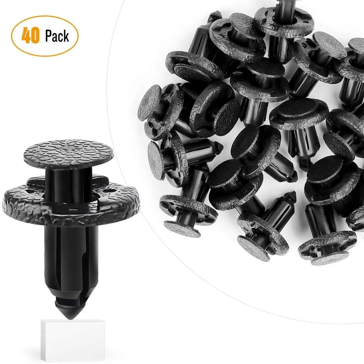 Car Radiator Clips 40 Pcs Head 20mm Hole 8mm Bumper & Radiator Support Clip - Nilight