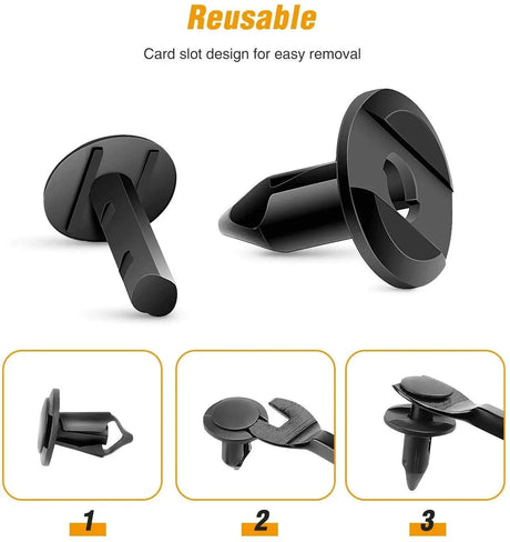 retainer clips 40 Pcs Head 21.4mm Hole 8.6mm Car Push Retainer Clips Kits Door Clip Panel Audio Video Dashboard Dismantle