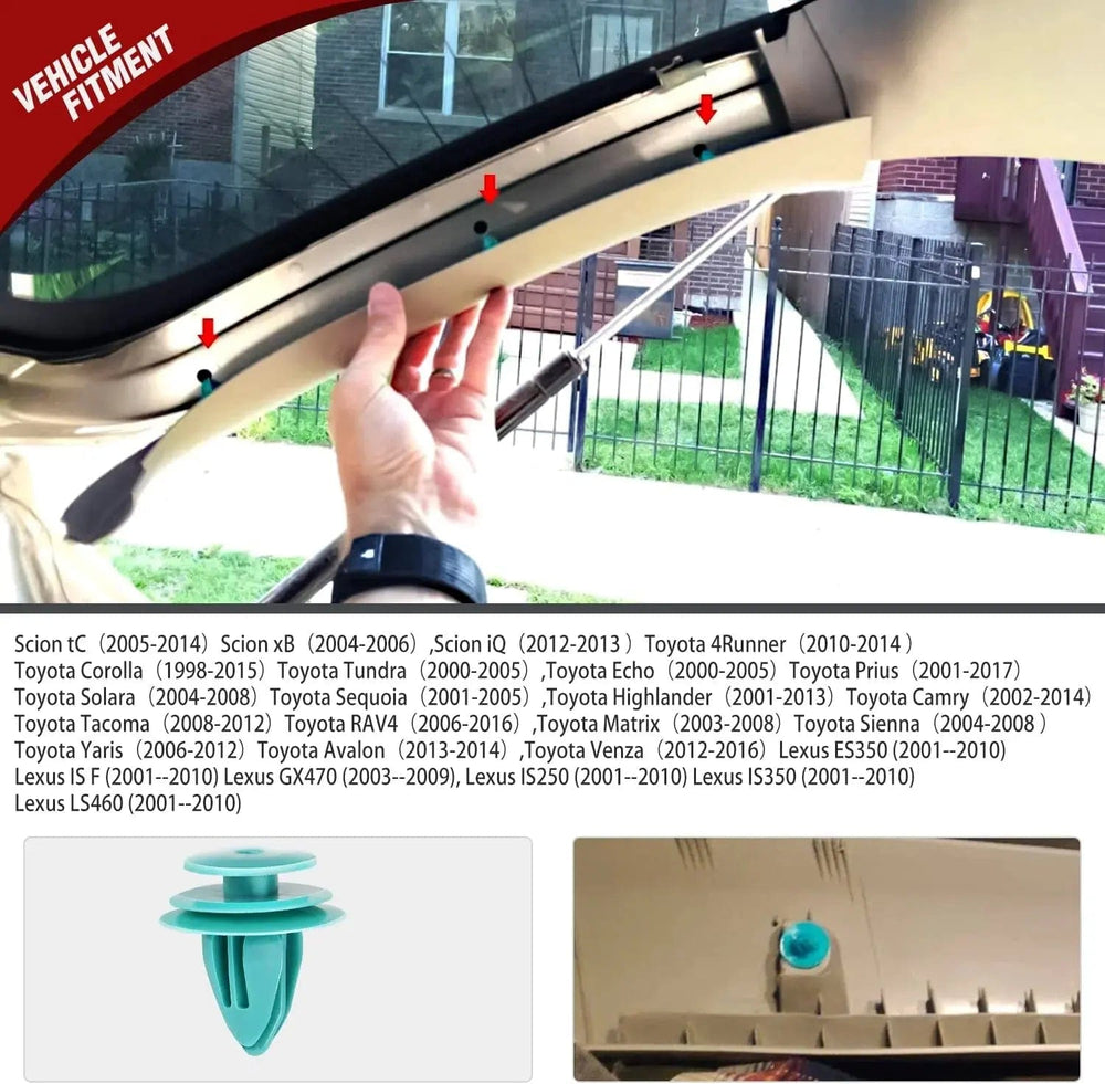 retainer clips 40 Pcs Hole 9mm Trim Door Panel Retainer Clips For Corolla Camry Sequoia Tundra Tacoma, Replace 90467-10188, 90467-A0005