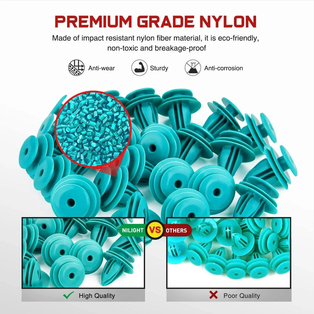 retainer clips 40 Pcs Hole 9mm Trim Door Panel Retainer Clips For Corolla Camry Sequoia Tundra Tacoma, Replace 90467-10188, 90467-A0005