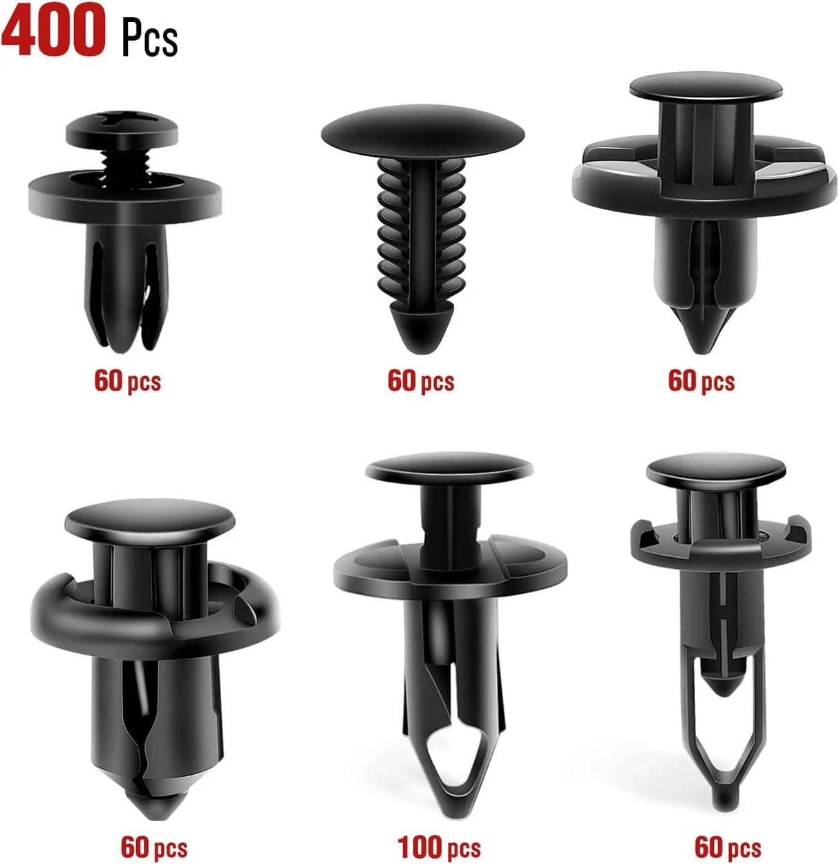400 Pcs Hole 6mm 7mm 8mm 9mm 10mm Car Retainer Clips For GM Ford Toyota Honda Chrysler Nissan Nilight