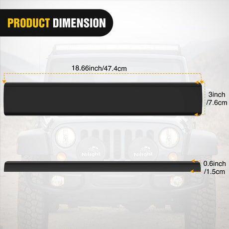 light cover 20 inch Black Light Bar Cover