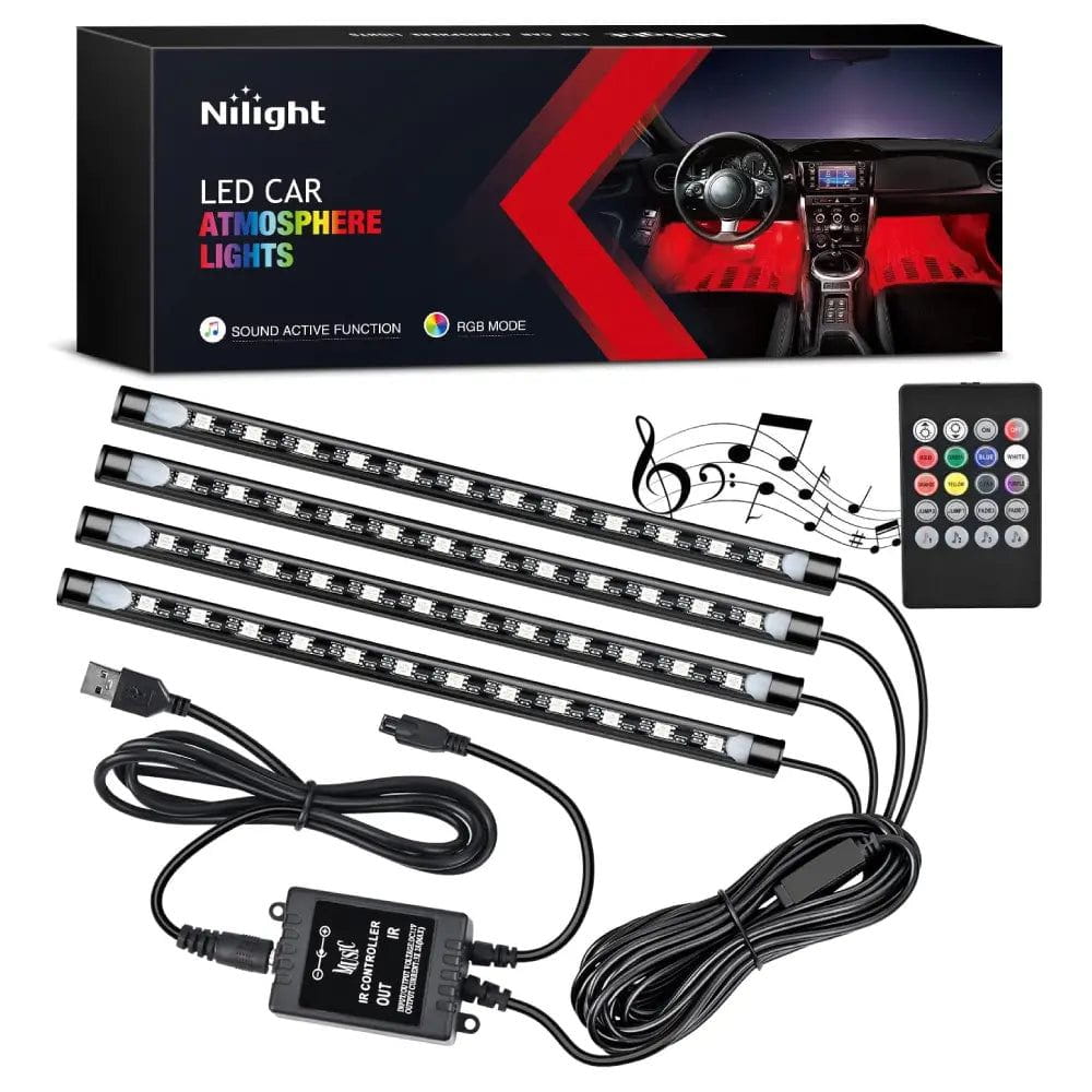 48Leds RGB USB Interior Light Strip Remote Control 4PCS – Nilight