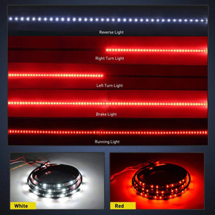 led light strip 48”/49” 90Leds Red White LED Tailgate Light Strip