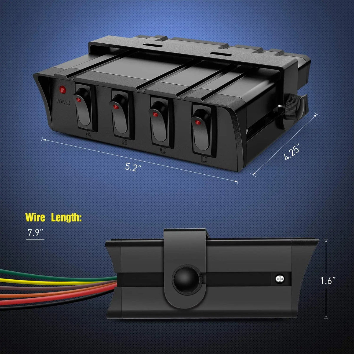 4Gang SPST Rocker Switch Box – Nilight