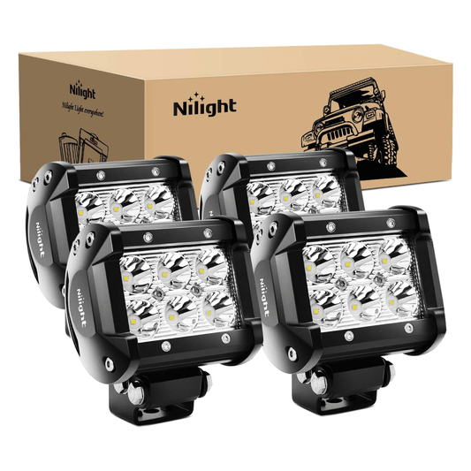 4 Inch 18W 1260LM Double Row Spot LED Pods (2 Pairs)