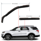 Rain Guards In Channel Window Deflectors for Ford Explorer 2011 2012 2013 2014 2015 2016 2017 2018 2019 Vent Window Visors,Rain Guards-4PCS