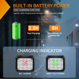 Nilight 12LED Magnetic Wireless Trailer Lights 2PCS Rechargeable Portable Hazard Beacon Warning Light White Emergency Strobe Light for Trucks Trailers Vehicles Cars Bus Surface Mount