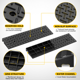 Nilight 1.6Inch Rise Curb Ramps, Heavy Duty Rubber Driveway Threshold Shed Ramp for Sidewalk Cars Lawn Mower Wheelchairs Motorcycles, 3300lbs Load Capacity