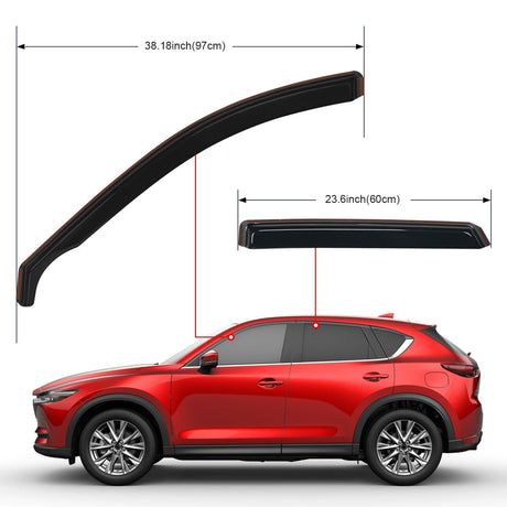 Nilight Window Rain Guards for Mazda CX-5 2017 2018 2019 2020 2021 2022 2023 2024 2025 Window Deflectors, Vent Window Visors-4 Pieces