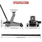 3 Ton Heavy Duty Floor Jack with Quick Lift Pump (5.3-19.69 inch Lift)