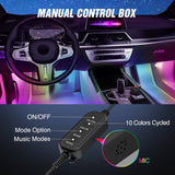 Nilight 72 LED Interior Car Strip Lights RGB-IC Dream Color 12V DC with App RF Remote Control Multicolor Under Car Dash Lighting 2 Lines Design Music Sync Mode for Cars Truck ATV UTV