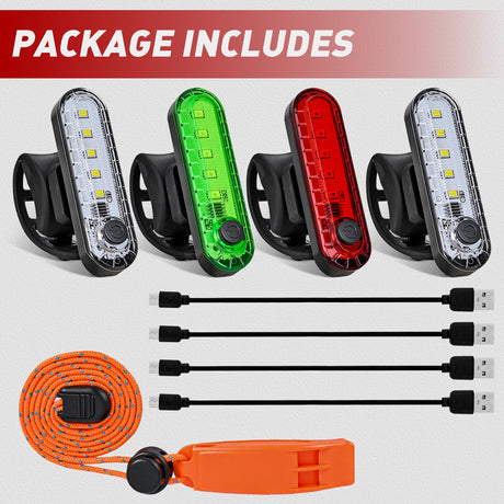 Nilight Marine Boat Navigation Light 4PCS Red Green Port Starboard White Stern Lights Four Mode Waterproof Rechargeable Warning Safety Lamp for Skeeter Yacht Pontoon Trailer Truck Bike Backpack Helmet