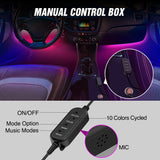 Nilight 72 LED Interior Car Strip Lights RGB-IC Dream Color 12V DC with App RF Remote Control Multicolor Under Car Dash Lighting 2 Lines Design Music Sync Mode for Cars Truck ATV UTV