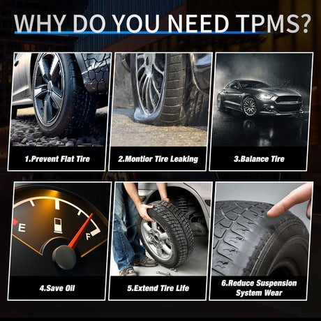 Nilight TPMS Sensor Compatible with 2010 2011 2012 2013 2014 2015 2016 2017 2018 2019 2020 Dodge Chrysler Jeep 2012-2019 Fiat 500 2011-2013 Ram 433Mhz Tire Pressure Monitoring Sensors