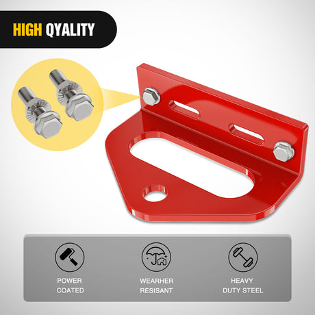Nilight Universal Heavy Duty Zero Turn Mower Trailer Hitch Kit Strong Neodymium Magnetic Pin with 4 Bolts 1/2Inch R-Clip Combo Pack Red 6mm Thick