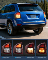 Taillight Assembly Compatible with 2014 2015 2016 2017 Jeep Compass Tail Light OE Style Rear Lamp Replacement Driver Side w/Bulbs