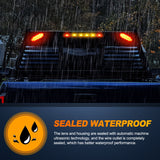 Nilight LED Trailer Light Kit 6 Inch Oval Stop Turn Tail Light Red Amber Side Marker Light Waterproof Surface Mount for 12V Utility Trailer Boat Camper RV Trucks Van Caravan