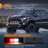 Nilight 4PCS LED Strobe lights 12V 24V Sync Feature Red White 24LED Emergency Hazard Warning Lights with Controller Hard Wire or Cigarette Lighter Plug for Car Truck RVs Campers