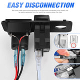 Nilight Golf Cart Key Switch Console Panel 9V-48V DC with Forward Reverse 3PIN Rocker Switches 4.8A Dual USB Quick Charger LED Digital Voltmeter for EZGO TXT PDS