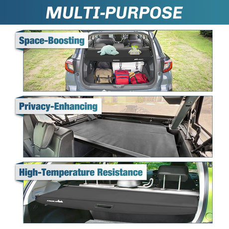 Nilight Trunk Cargo Cover for Subaru Crosstrek Impreza 2018 2019 2020 2023 2024, Retractable Security Shade Rear Cargo Cover, with Trunk Storage Net, 1-Pack
