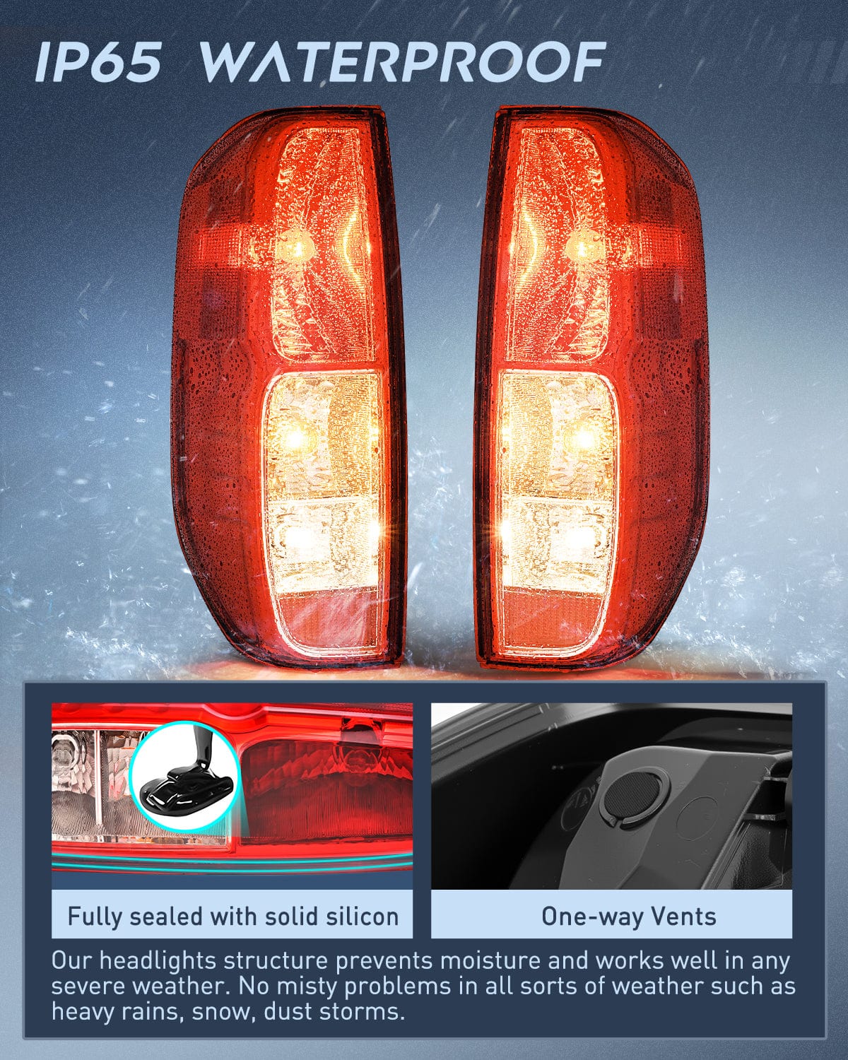 Nilight Taillight Assembly Compatible with 2005 2006 2007 2008 2009 2010 2011 2012 2013 2014 2015 2016 2017 2018 2019 2020 2021 Nissan Frontier and 2009-2012 Suzuki Equator Driver and Passenger Side