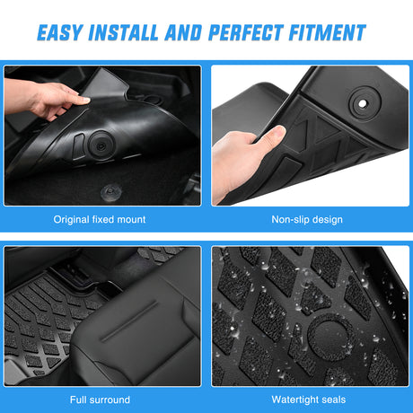 Floor Mat TPE Floor Mats for Mercedes Benz E-Class E300 E320 E350 E400 E550 E63 2017 2018 2019 2020 2021 2022 2023 All Weather Custom Fit Heavy Duty Floor Liners