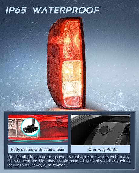 Nilight Taillight Assembly Compatible with 2005 2006 2007 2008 2009 2010 2011 2012 2013 2014 2015 2016 2017 2018 2019 2020 2021 Nissan Frontier and 2009-2012 Suzuki Equator Tail Light Left Driver Side