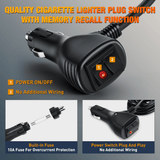 Led Strobe Light 12LED Emergency Strobe Traffic Advisor Light Bar 2 in 1 Red White Dash Warning Safety Flashing Lights Front/Rear Windshield Construction Lights for Trucks Cars Plow Police Firefighter Vehicles