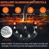Nilight Motorcycle Foot Pegs Dirt Bike Footpegs Fit for Kawasaki KDX200 1995-2005 KDX200R 1997-2001 KDX220R 2002-2005 KDX250 1991-1994 KX125 KX250 KX500 Heavy Duty CNC Foot Rests Pegs Pedal, Black