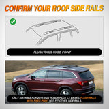 Aluminum Roof Rack Cross Bars Fit for Honda Pilot 2016 2017 2018 2019 2020 2021 2022 LX EX EX-L with Flush Rails Fixed Point