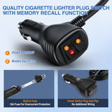 24LED Emergency Strobe Traffic Advisor Light Bar 2 in 1 Red White Dash Warning Safety Flashing Lights Front/Rear Windshield Construction Lights for Trucks Cars Plow Police Firefighter Vehicles