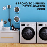 EV Dryer Adapter Cord 30 Amp to 30Amp 4 Prong 125V/250V 7500 Watt Pure Copper Dryers New Outlet Old Plug Conversion Heavy Duty 10 Gauge Wires 14-30P 10-30R 30M/30F