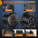 Side Marker Clearance Lights ÇÖȨ 2007-2017 Jeep Wrangler JK JKU Front 8LED Smoked Lens Amber Turn Signals Light