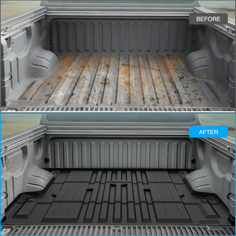 Nilight Truck Bed Mat 5.5 FT for 2004-2025 Nissan Titan, TPE Heavy-Duty Pick-up Bed Liner Accessories, Anti-Slip Texture, All Weather Protection