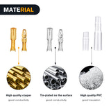 Nilight 400PCS 3.9mm Bullet Connectors Male and Female Brass Wire Terminals Connector with Insulation Cover for 22-16AWG Electrical Wiring Motorcycle Motorbike Car Truck Boats